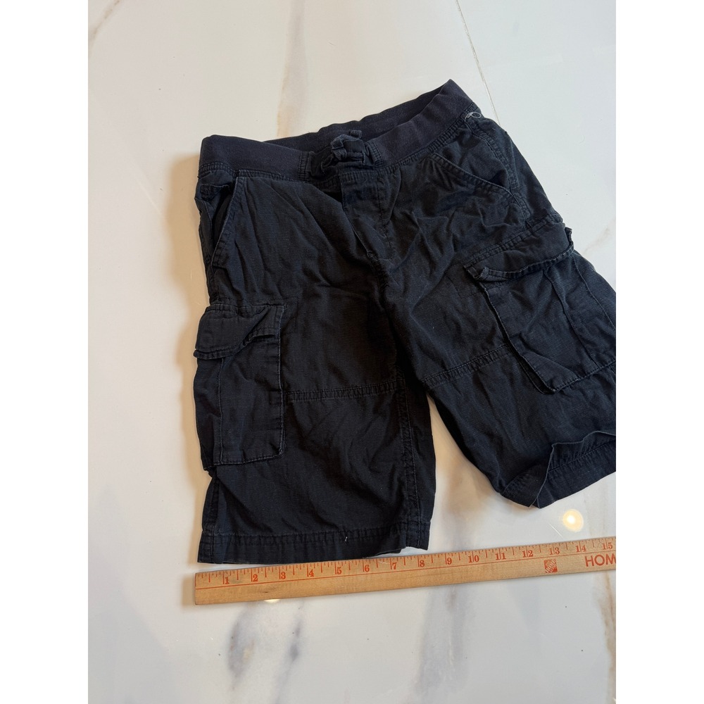 Epic Threads Kids Black Cargo Shorts Cotton Elastic Waist Drawstring Size S - Picture 5 of 6